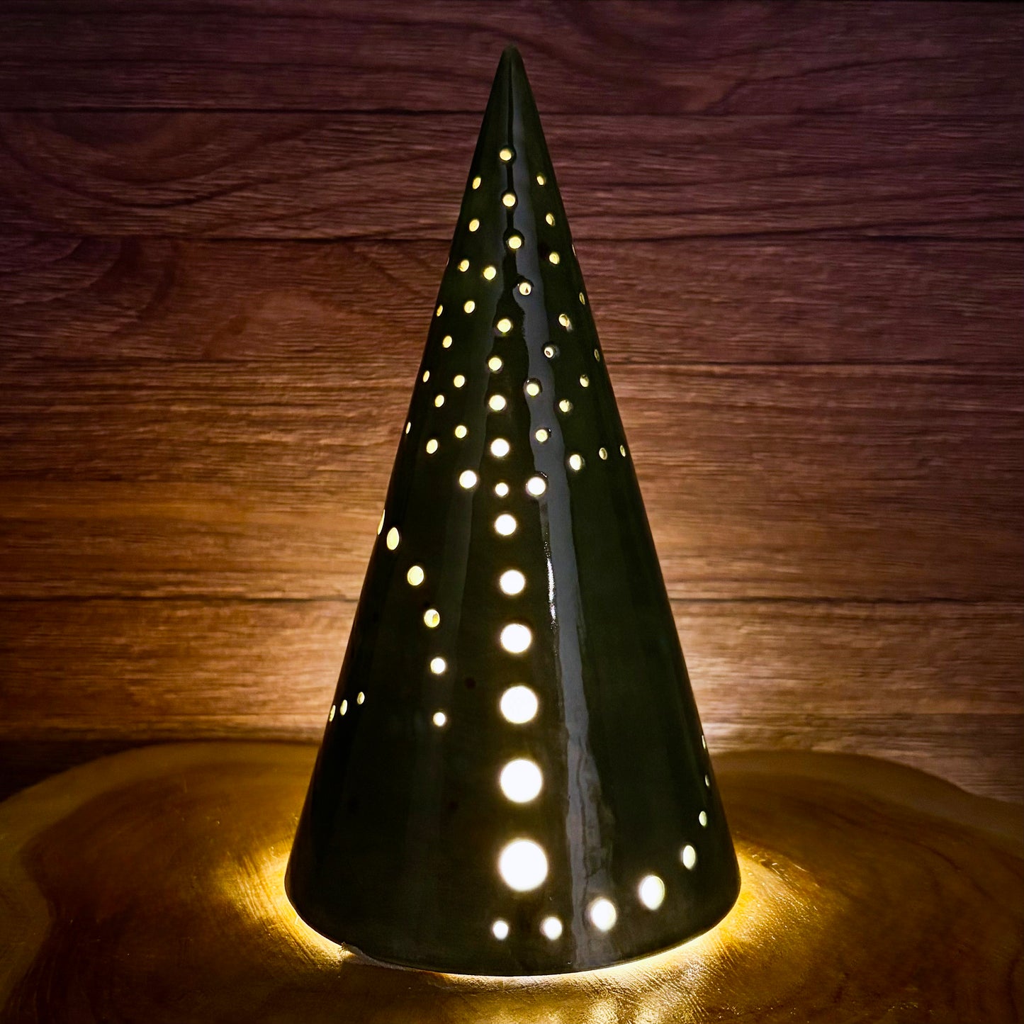 Lichtkegel grün
