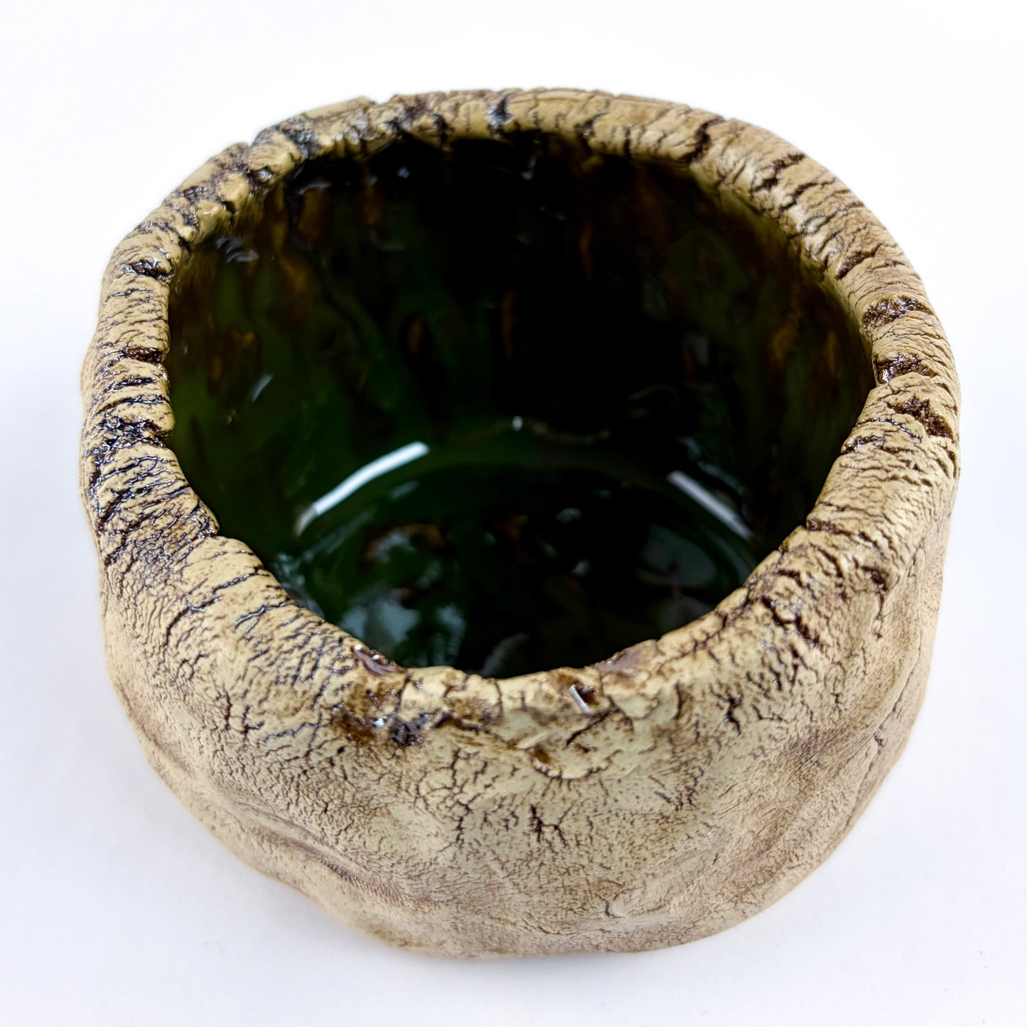 Naturschale "Smaragd" Wabi Sabi