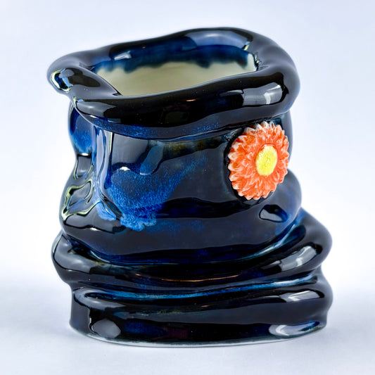 Vase Porzellan niedrig