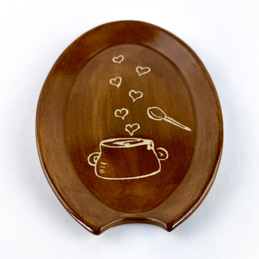 Kochlöffelablage "Kochen mit Liebe"